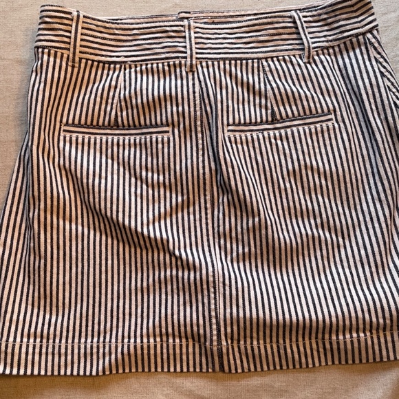 Madewell Stretch A-Line Mini Skirt in Navy Stripe size 6 - Picture 7 of 12